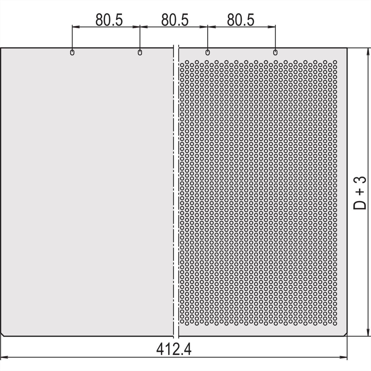 SCHROFF Abdeckbleche - ABDECKBLECH 340T GESCHLOSSEN