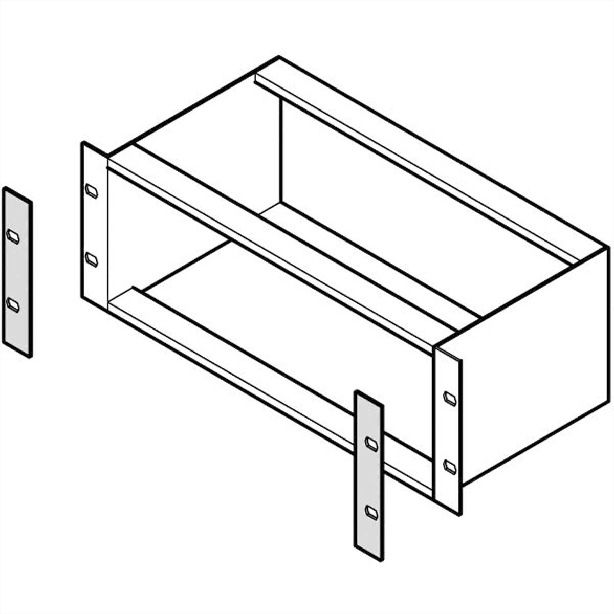 SCHROFF Deckplatten für Seitenwände Typ L - DECKPLATTE 3HE O.GRIFFL.