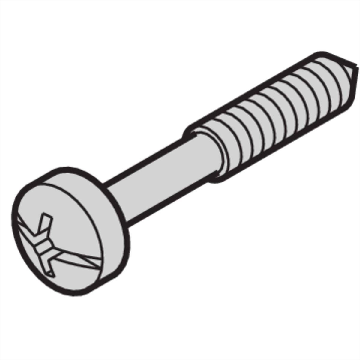 SCHROFF Halsschraube mit Kreuzschlitz/Schlitz - HALSSCHR.M.KR.M2,5 SCHW.100S