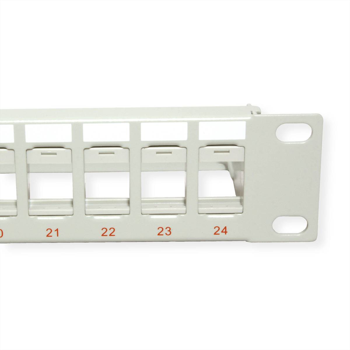 Roline 19-Zoll-Keystone-Modulträger, 24P., ungeschirmt, grau