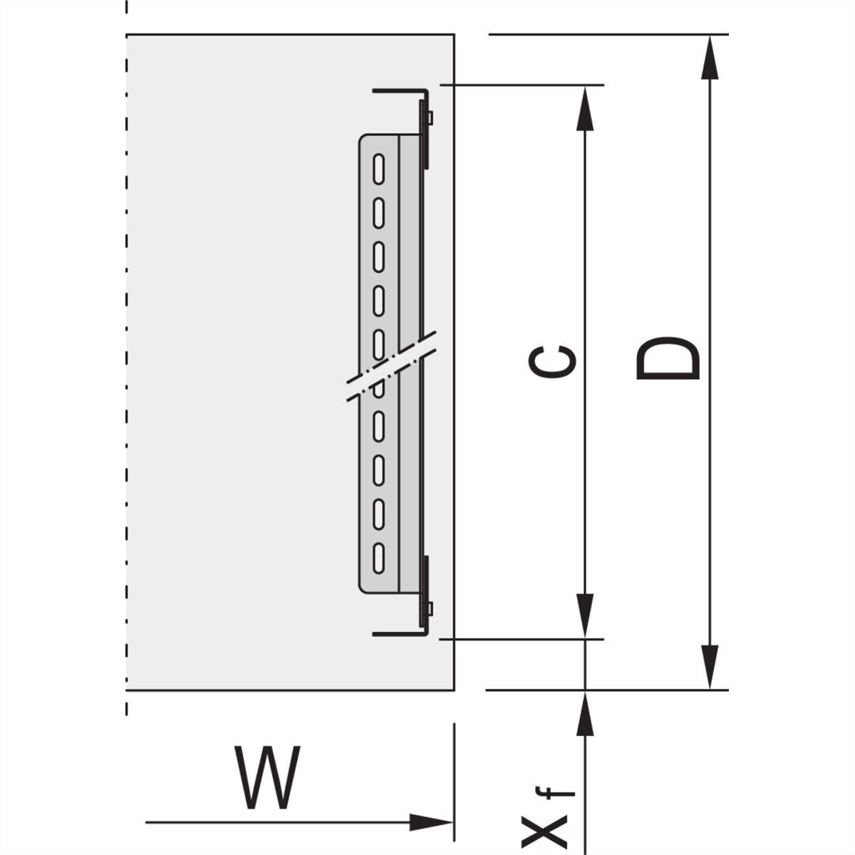 SCHROFF Gleitschiene 25 kg - GLEITSCHIENEN SATZ 800T 10ST