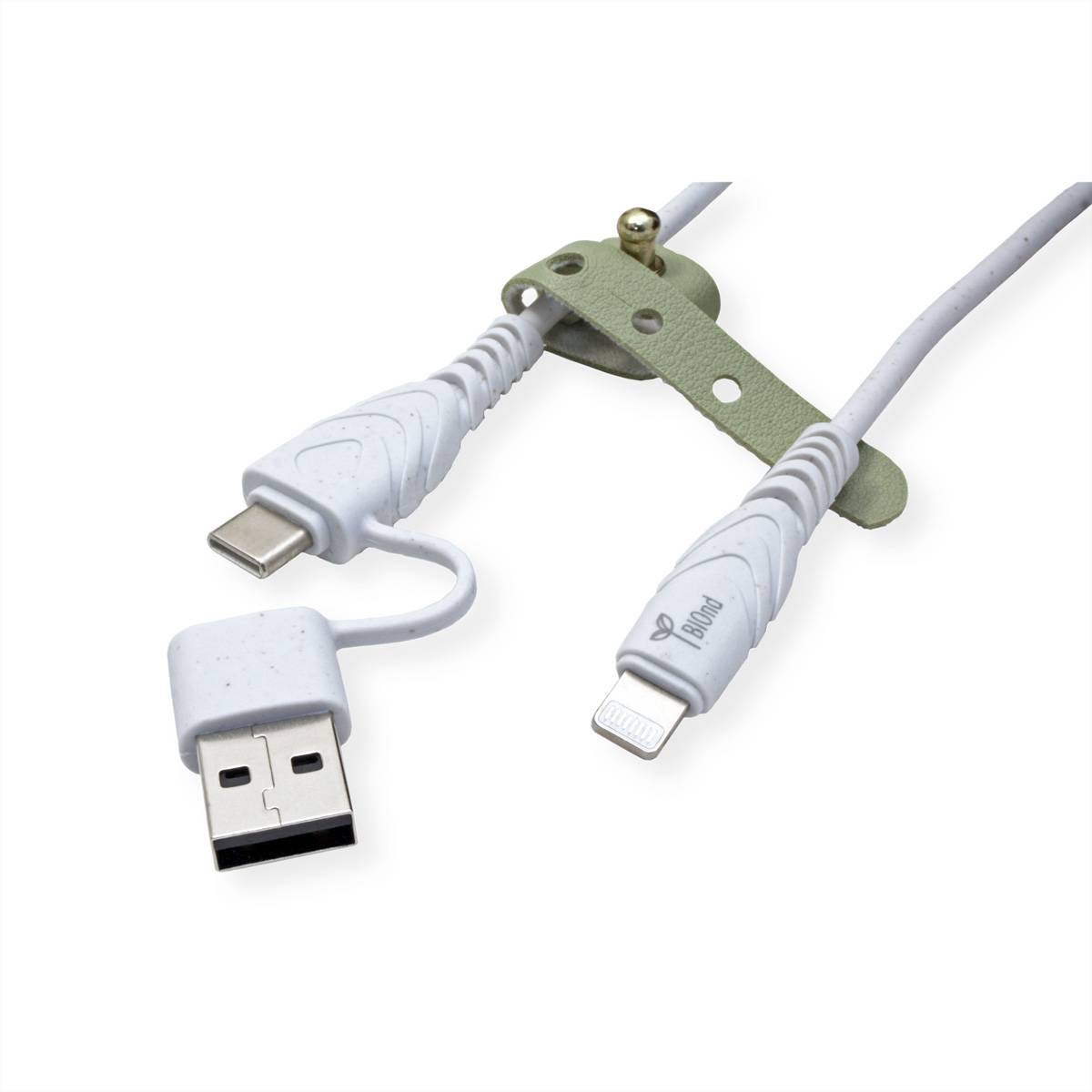BIOnd BIO-CT-IP USB-C to 8PIN & USB-A 3,5A Cable, 1,2m