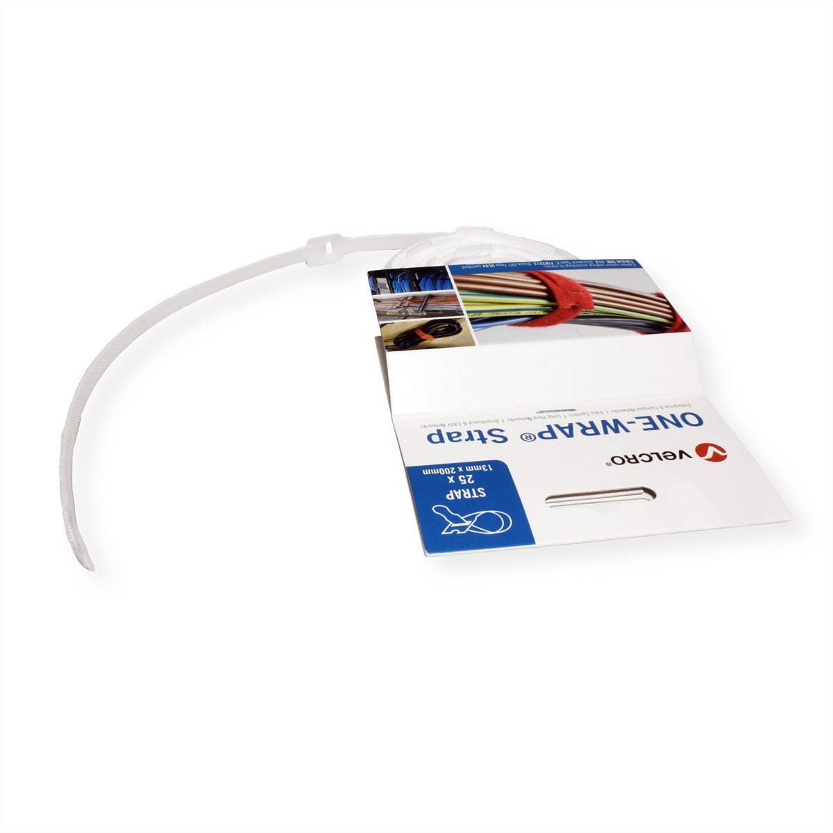 VELCRO® One Wrap® Strap 13mm x 200mm, 25 Stück, weiß