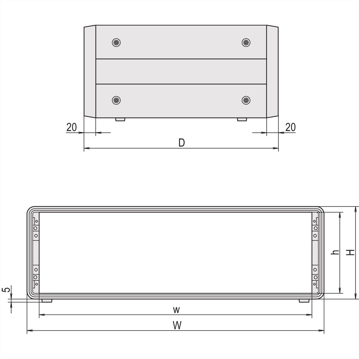 SCHROFF Komplettgehäuse 3 und 6 HE - COMPAC PRO GEH.3HE 84TE 511T