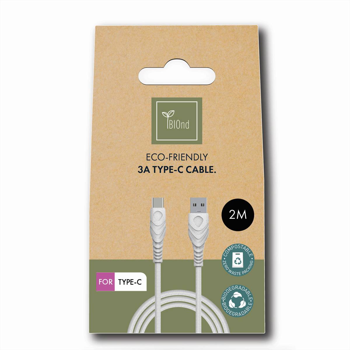 BIOnd BIO-20-TC USB-A to Type-C 3A, 2m