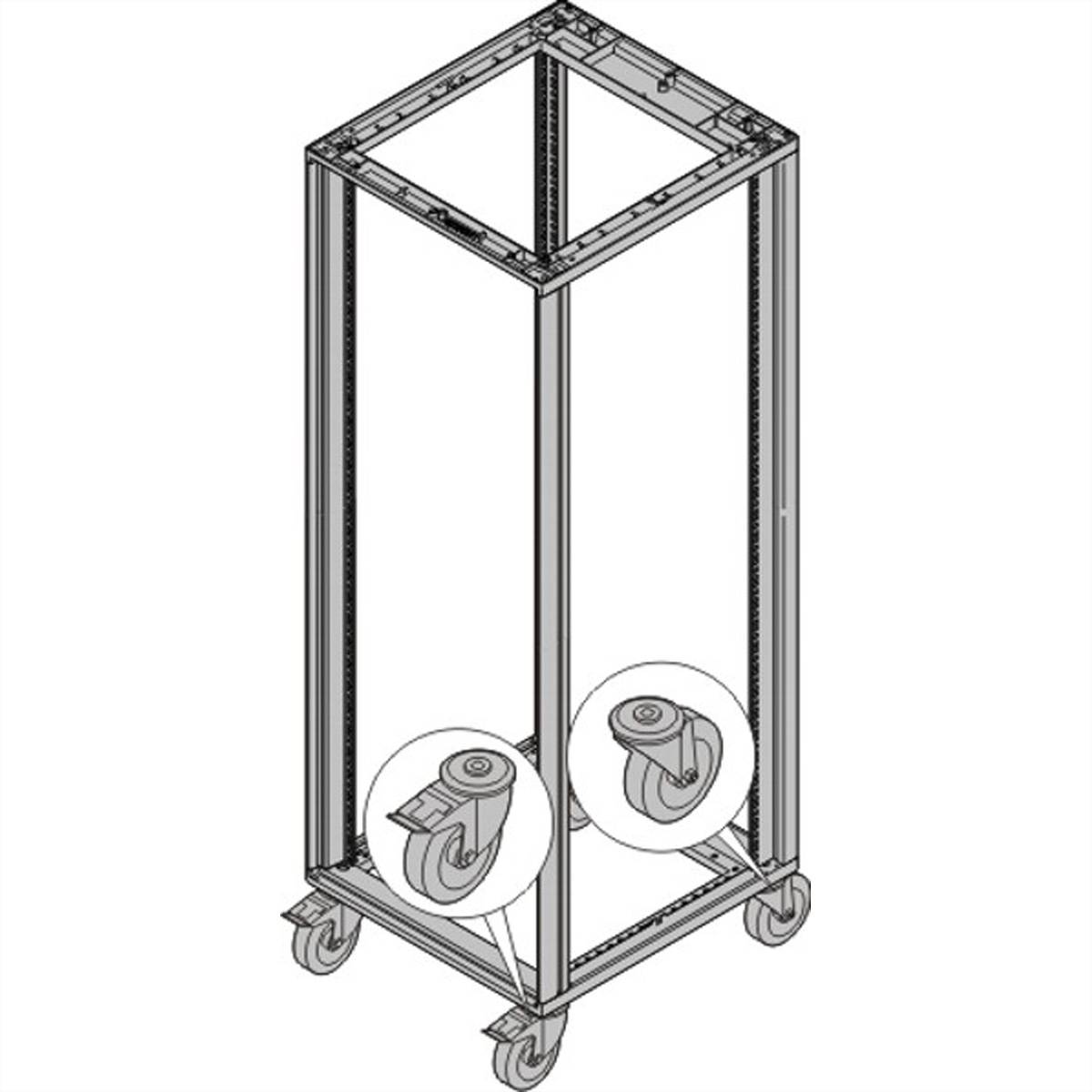 SCHROFF Lenkrollen - LENKROLLEN SET 400KG 125D 4X