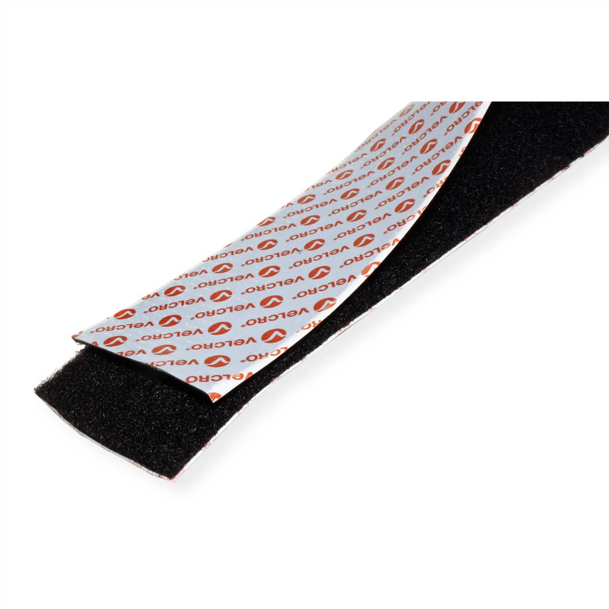VELCRO® Klettband Extra Stark Selbstklebend, Haken & Flausch 50mm x 2.5m Schwarz