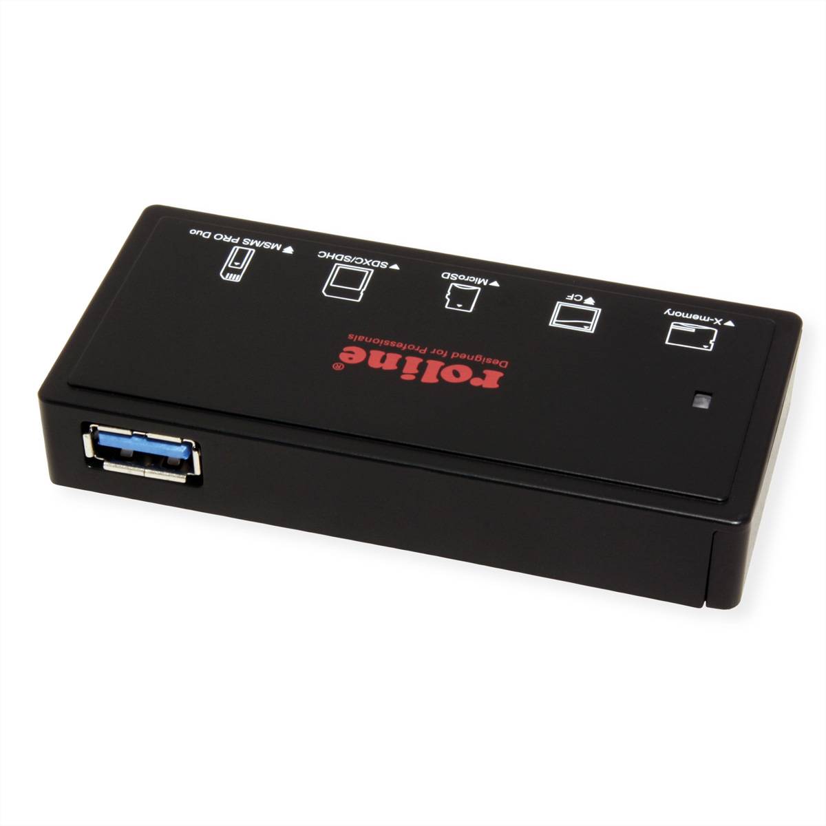 Roline USB 3.2 Gen 1 Multi Card Reader, schwarz