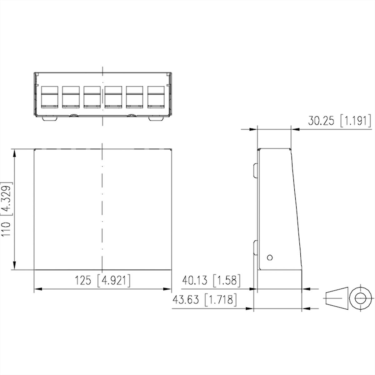 Metz Connect Keystone AP-Gehäuse 6 Port reinweiß RAL9010