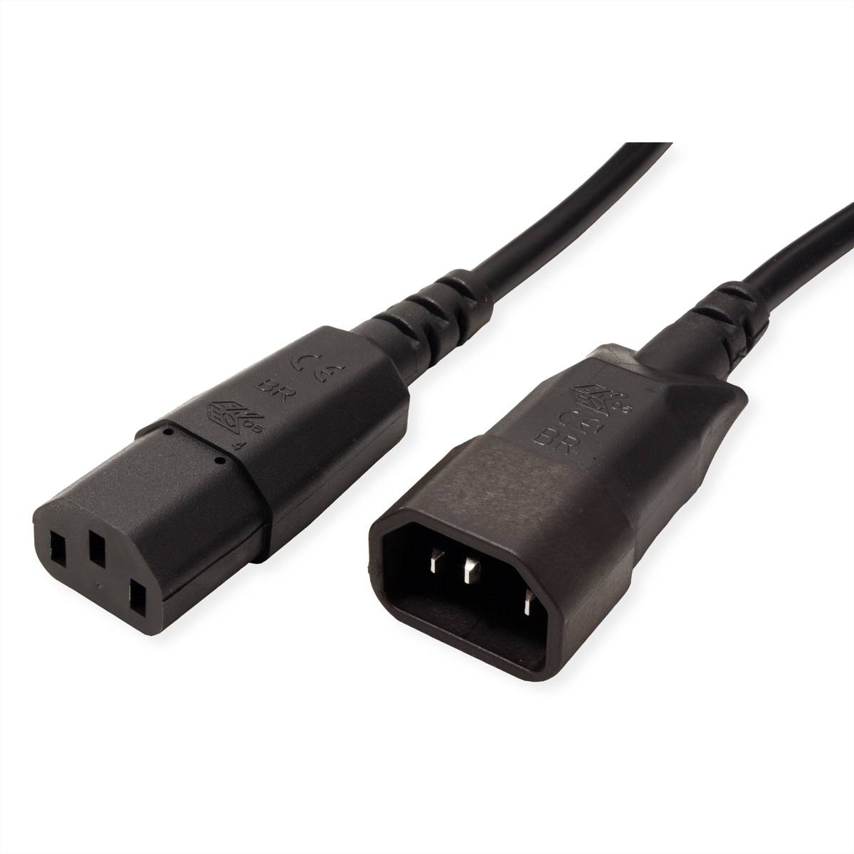 Bachmann Kaltgeräte-Kabel 2,5m schwarz IEC320 C13-C14, H05VV-F 3G1,0mm, 2,5m