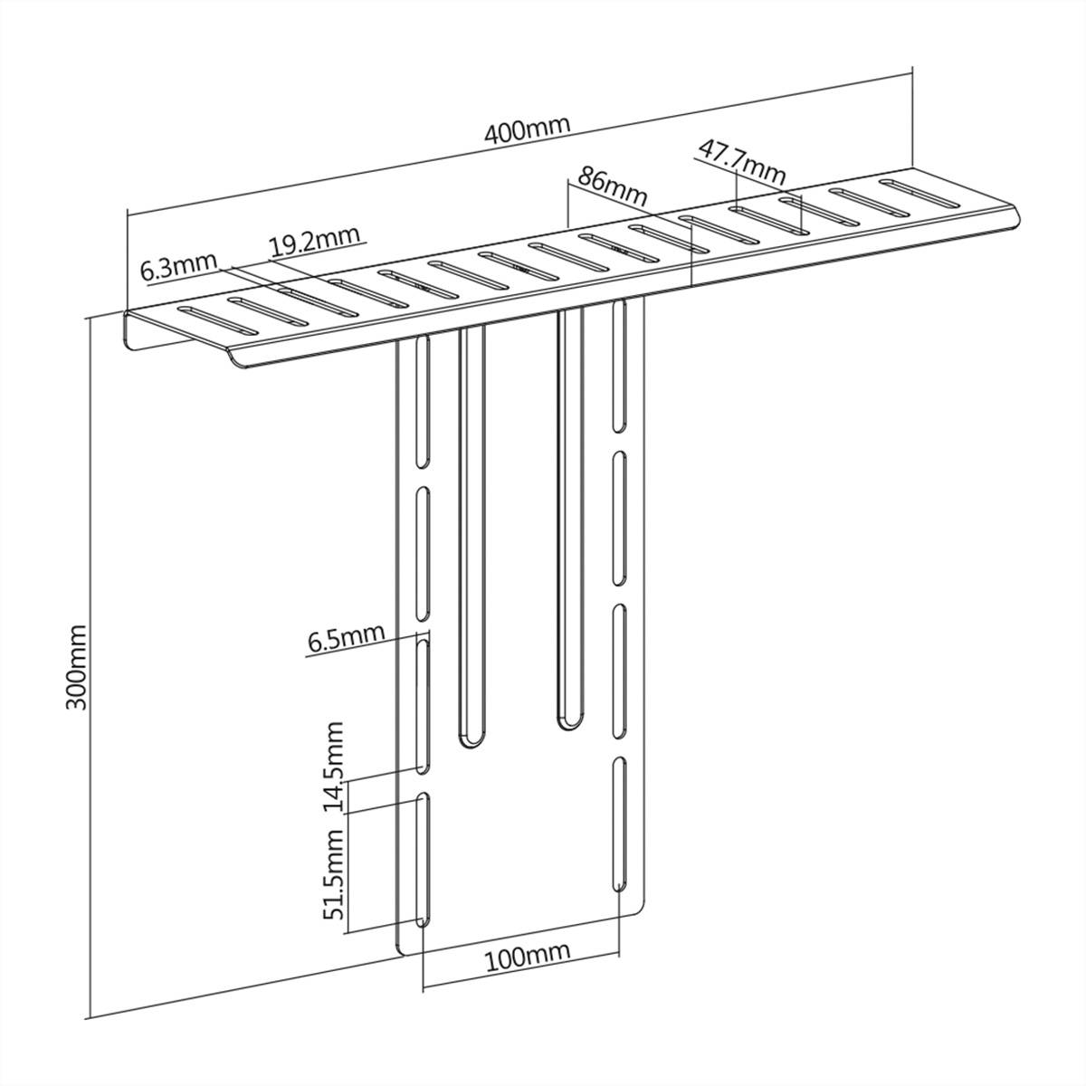 Roline All-in-one Geräteablage, VESA-kompatibel, bis 3kg