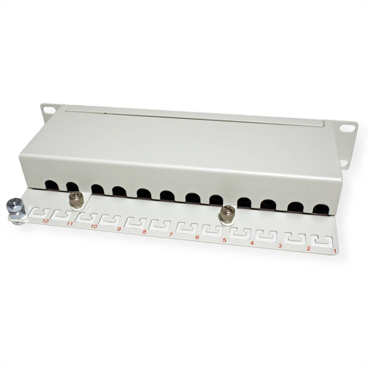 Roline 10-Zoll Patchpanel 12 Ports, Cat.6A (Class EA), geschirmt