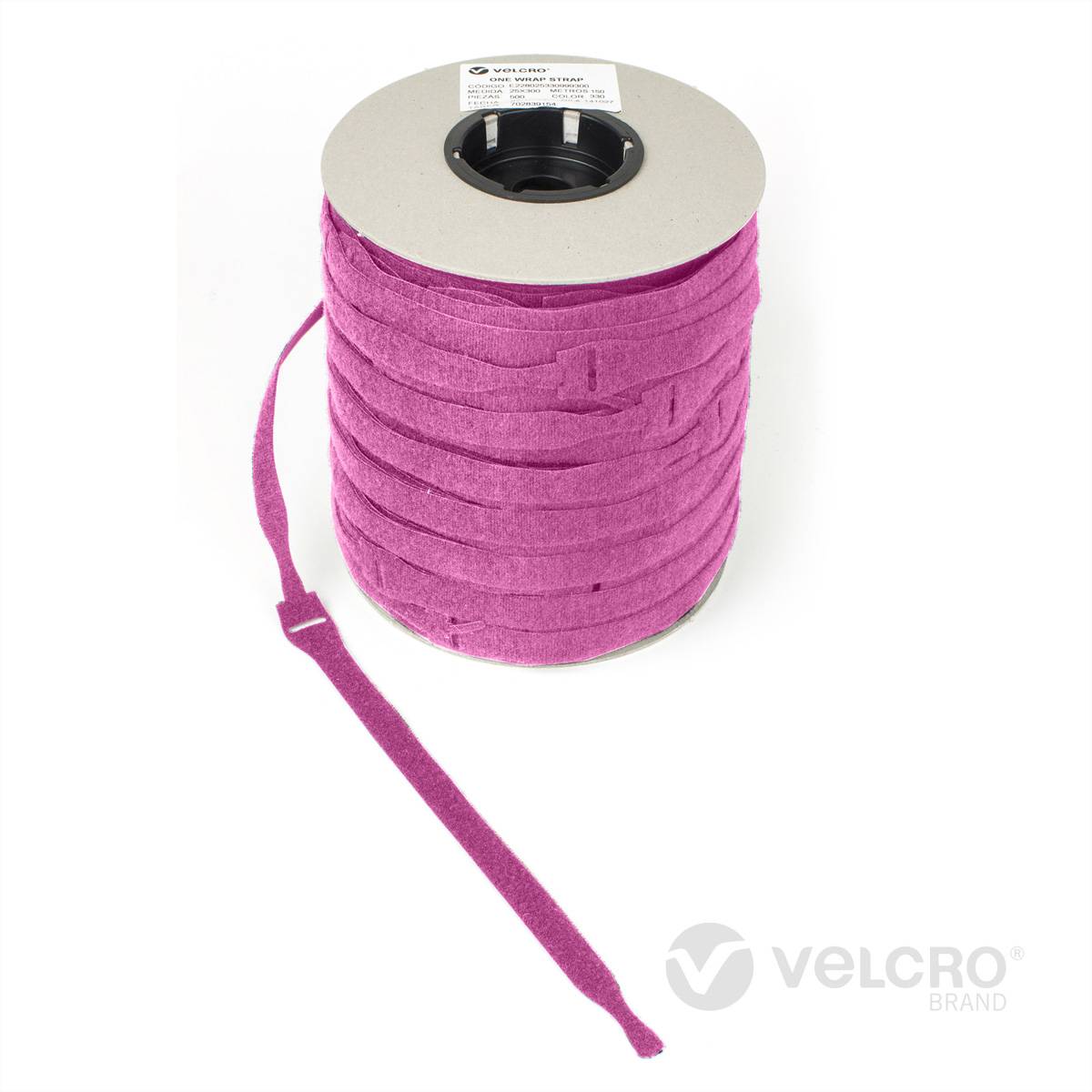 VELCRO® One Wrap® Strap 20mm x 230mm, 750 Stück, rosa