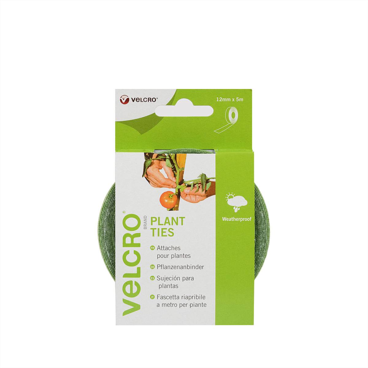 VELCRO® ONE-WRAP® Klettband Pflanzenanbinder, ONE-WRAP® Band 12mm x 5m Grün