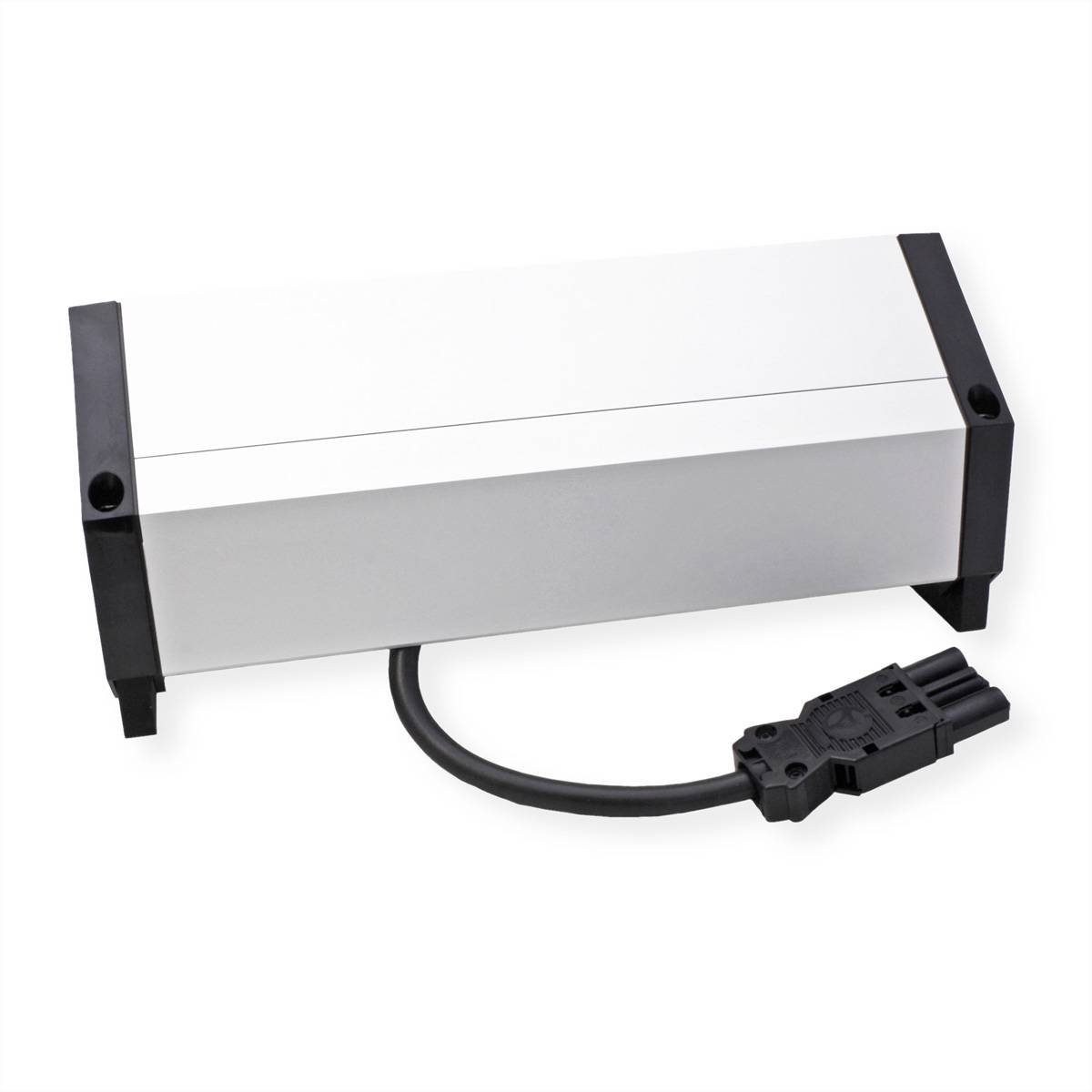 BACHMANN DESK2 ALU BLACK 2xUTE 1xUSBC 60W 0,2m GST18