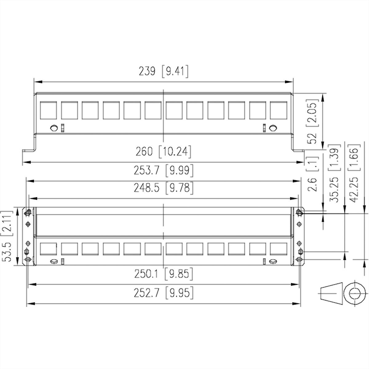 Metz Connect SmartConnectPP 12Port Keystone, unbestückt