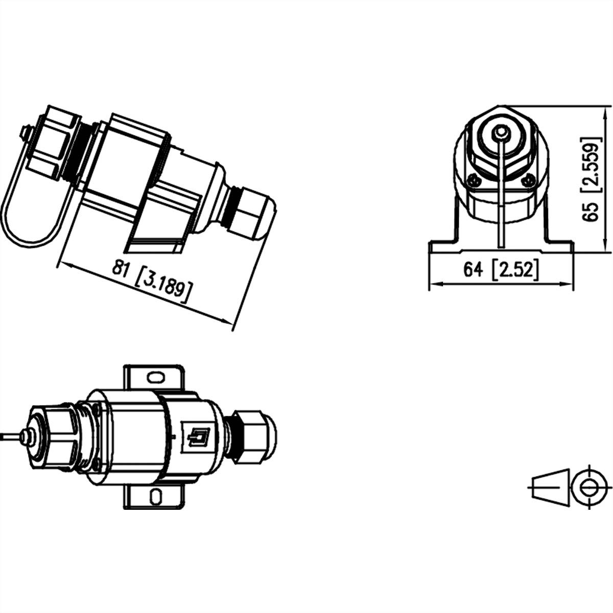 Metz Connect E-DAT Industry IP67 V1 AP + RJ45 field jack insert Cat.6 Class EA, T568B