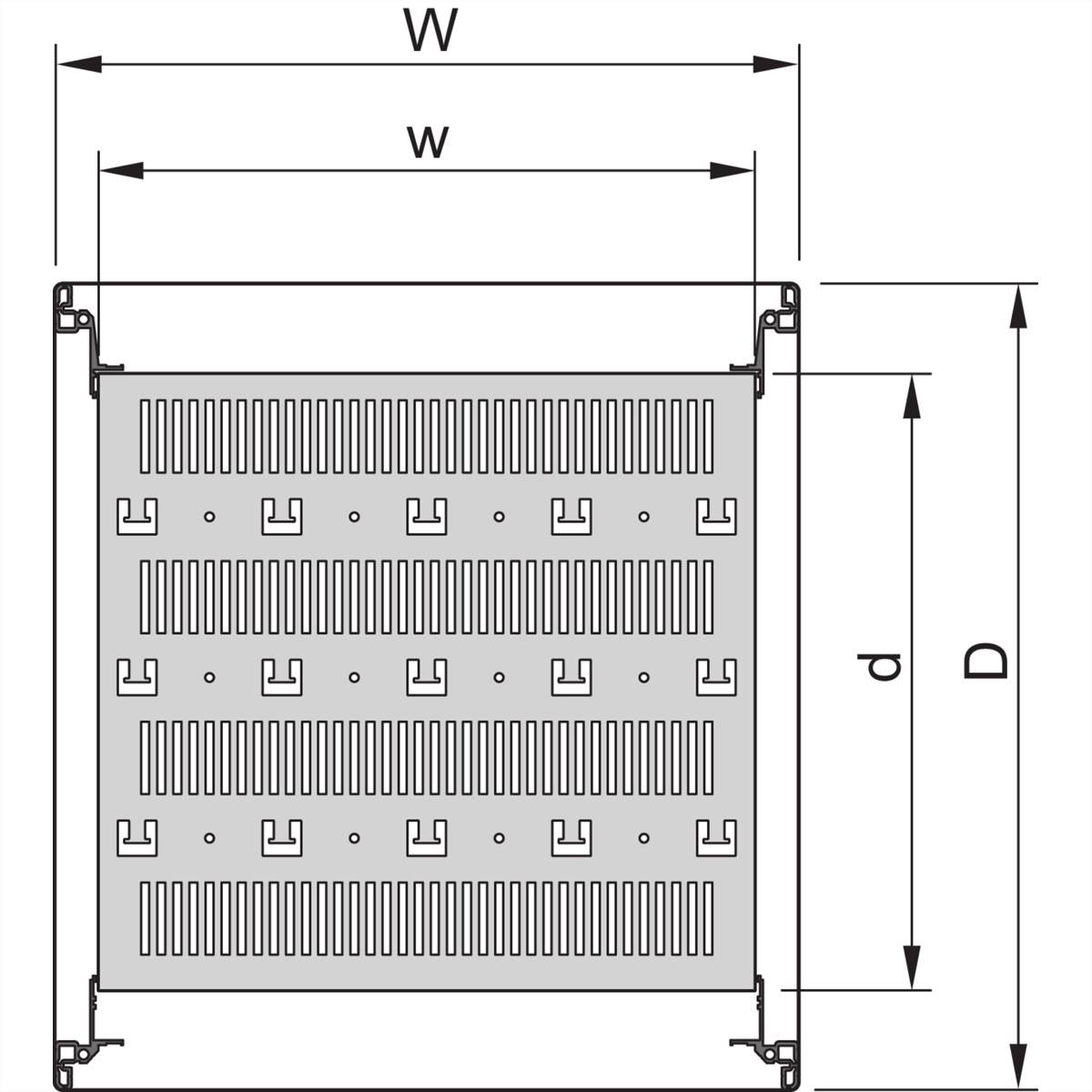 SCHROFF Fachboden, stationär - 19"FACHB.STAT.600B 900T 7021