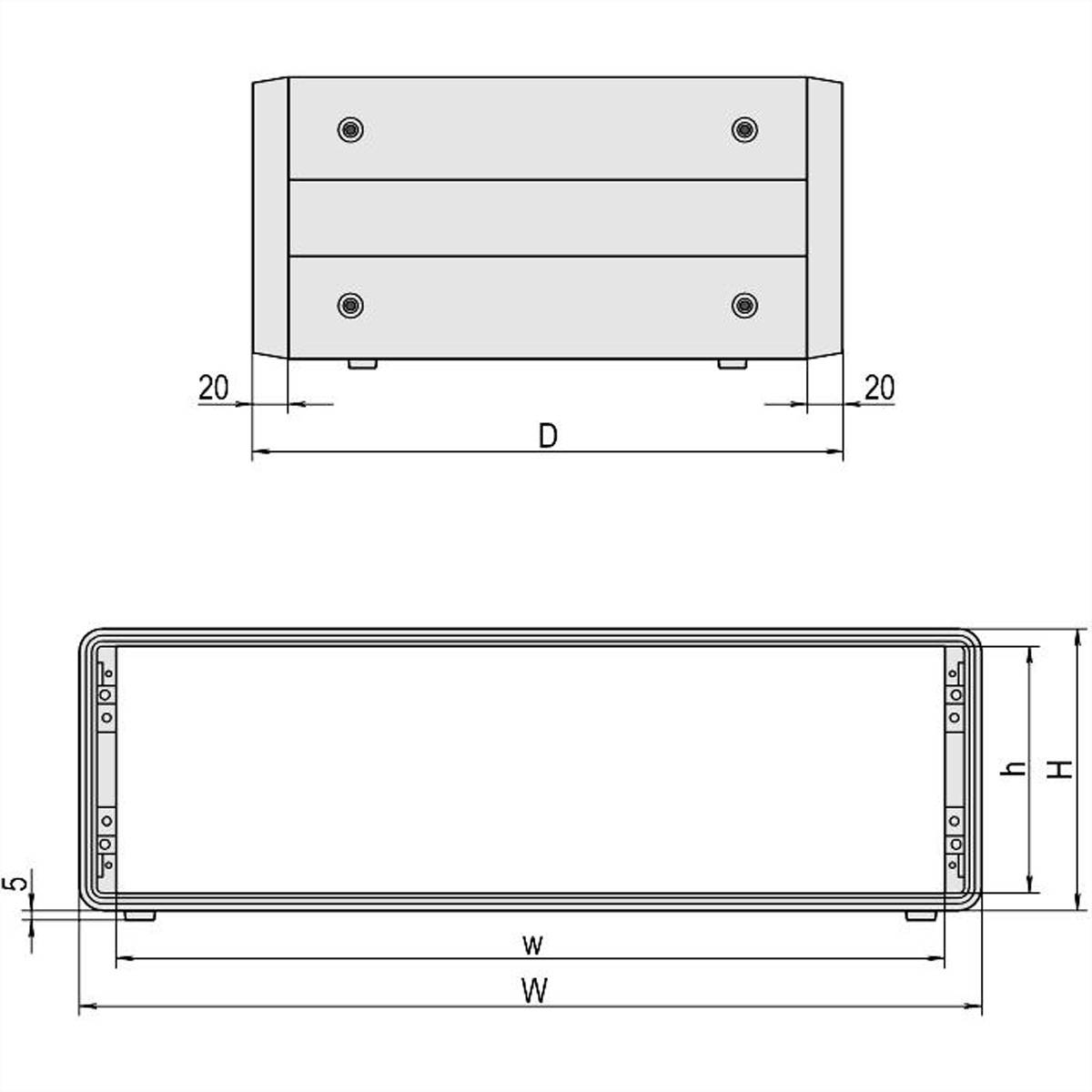 SCHROFF Komplettgehäuse 3 und 6 HE - COMPAC PRO GEH.3HE 84TE 511T