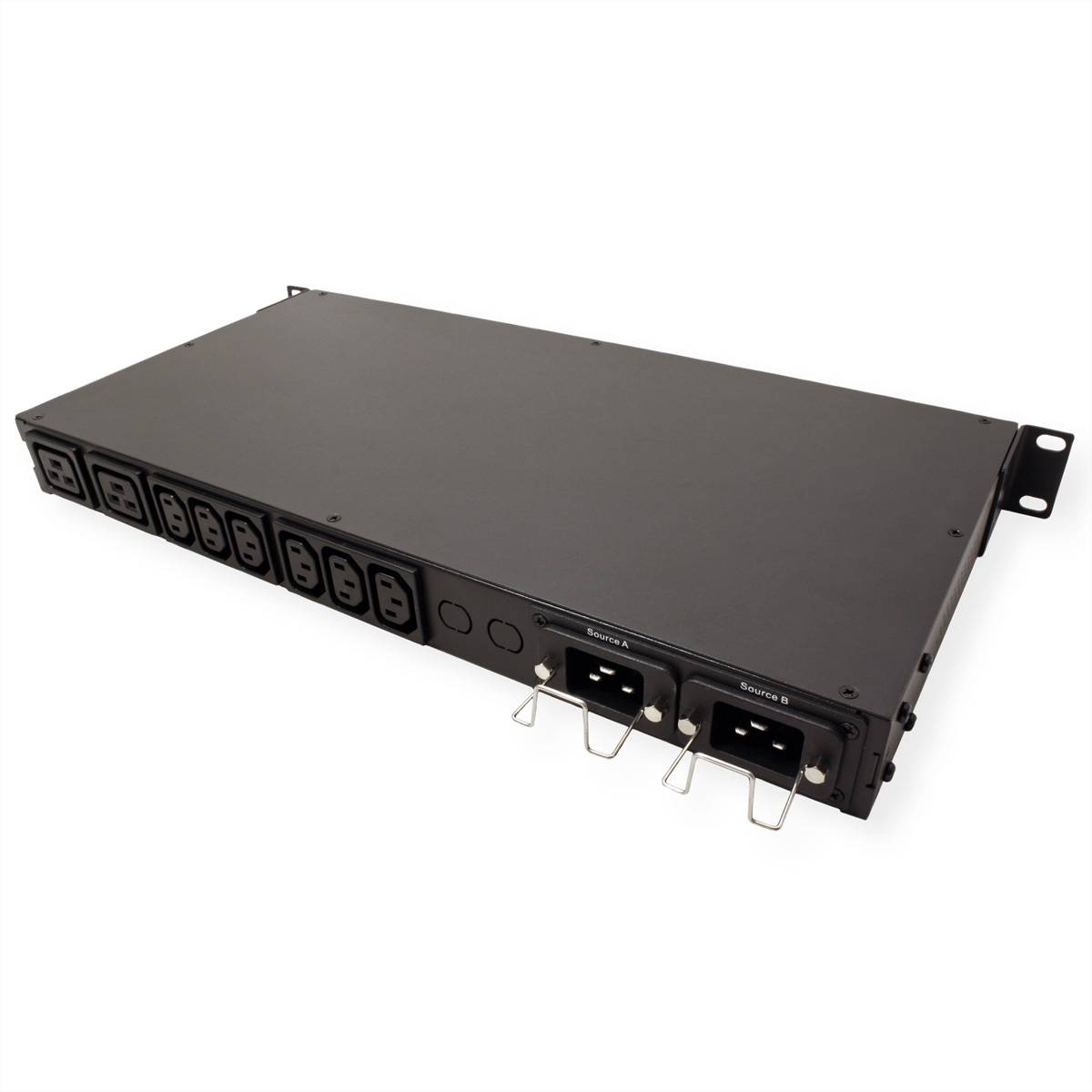 ROLINE 19-Zoll-Automatik-Transferschalter, 2x C20 / 6x C13 + 2x C19, 16A