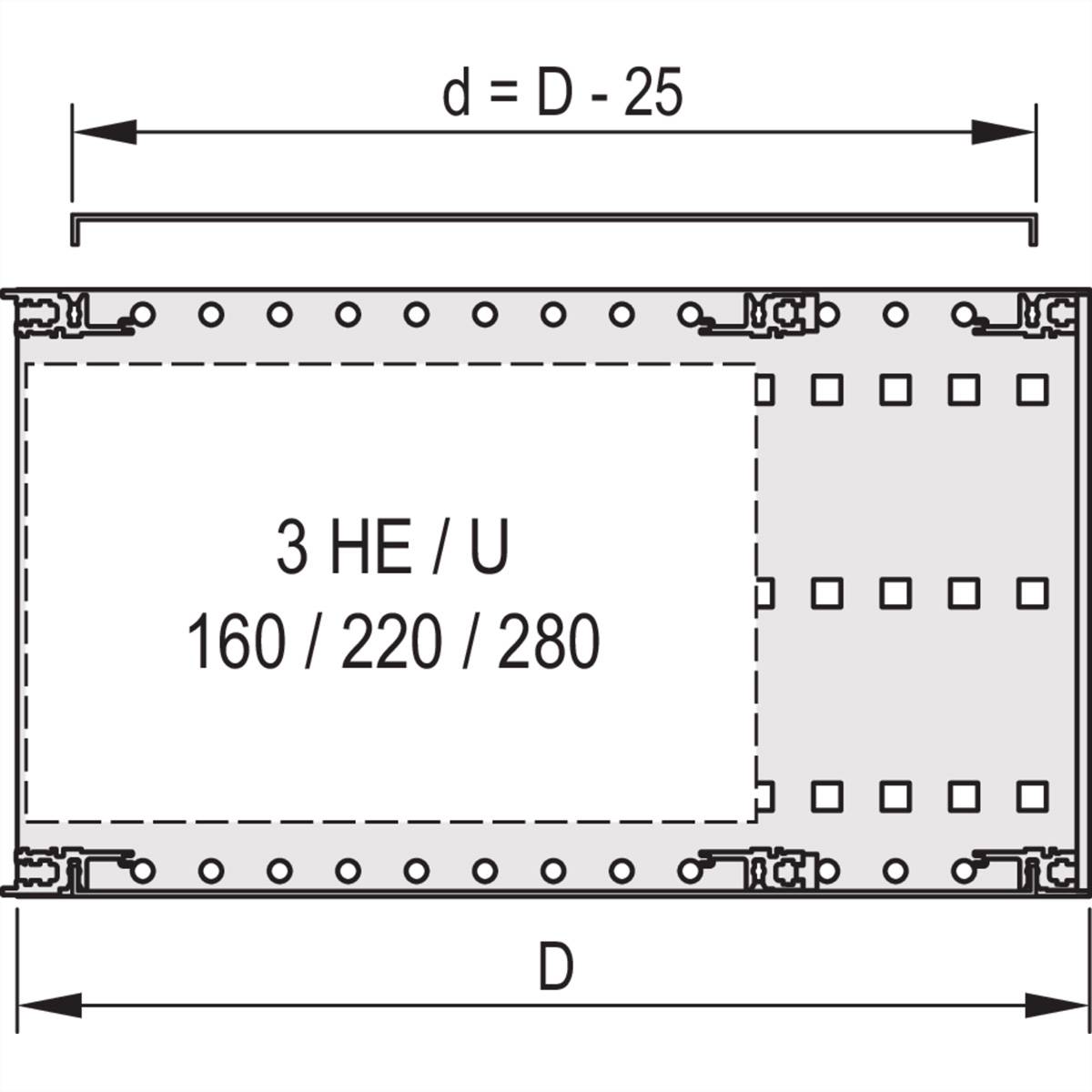 SCHROFF Abdeckblech, universal für spezielle Leiterkartentiefen - ABDECKBLECH EMC 84TE 415T 2ST