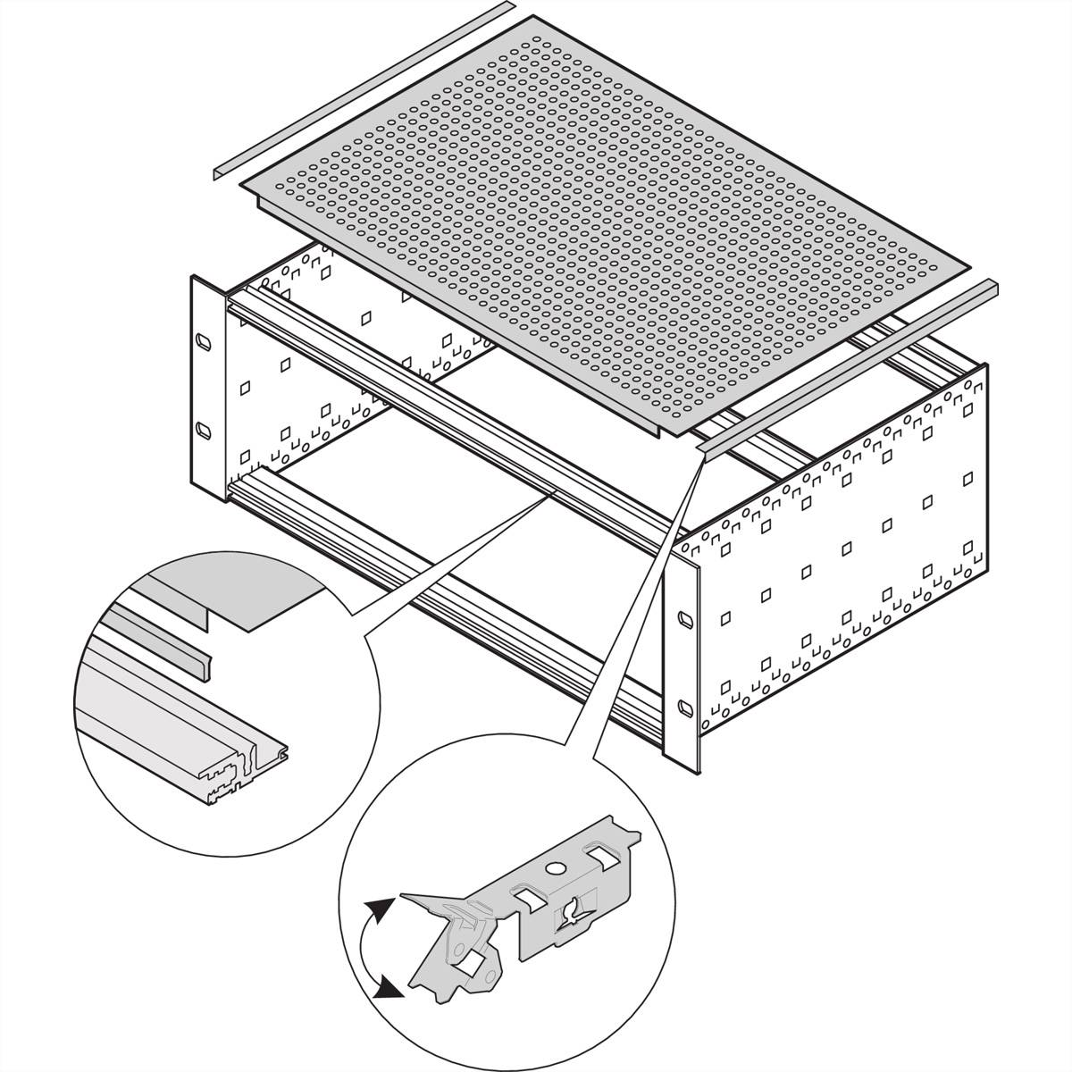 SCHROFF Abdeckblech, universal für spezielle Leiterkartentiefen - ABDECKBLECH EMC 84TE 415T 2ST