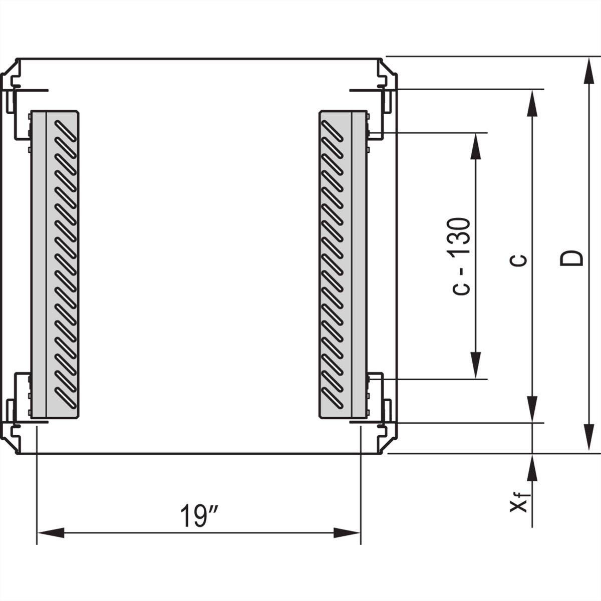 SCHROFF Gleitschiene 25 kg - GLEITSCHIENEN STD 800T 10STK