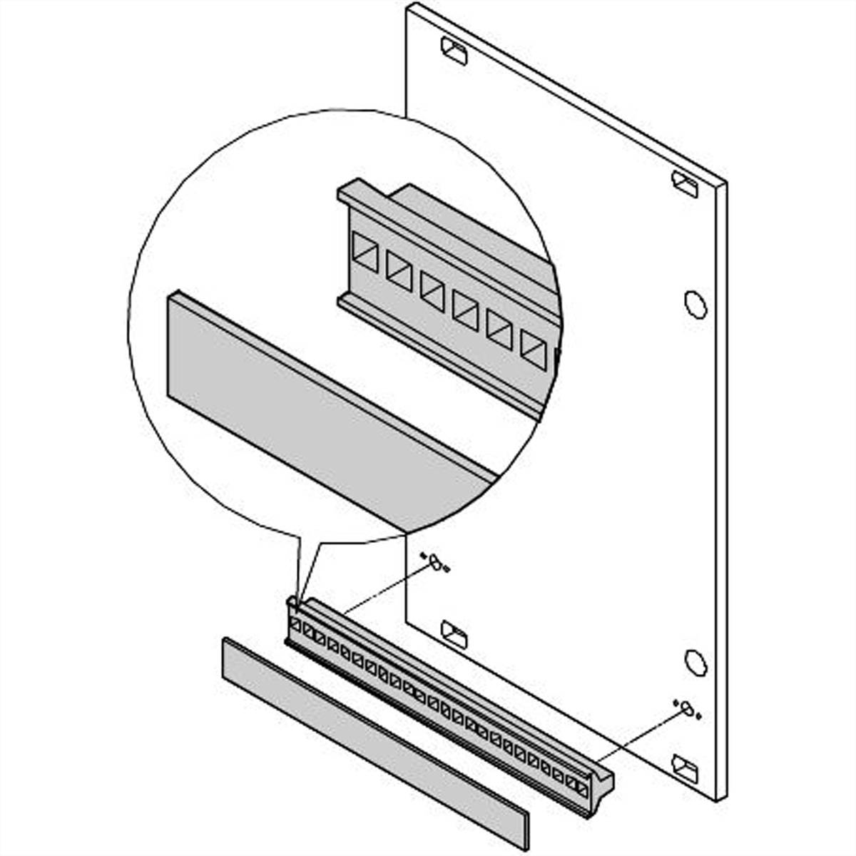 SCHROFF Griff in Trapezform, grau (ohne Aushebefunktion) - KUNSTSTOFFGRIFF 14TE GRAU