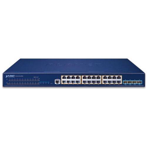 Planet L3 24*GE PoE+ 4*10G SFP+ Managed SGS-6310-24P4X - Switch - 0,1 Gbps