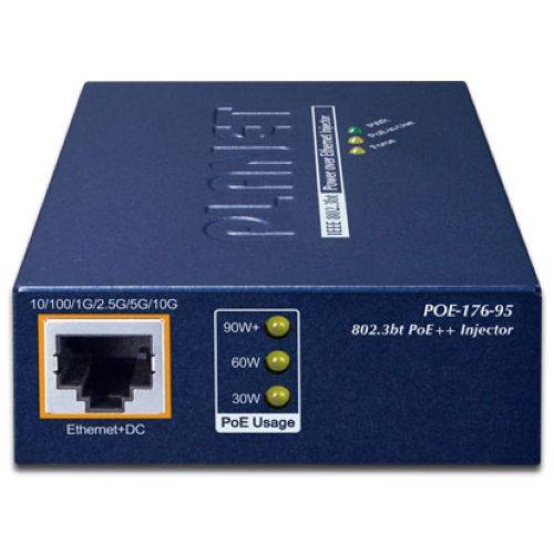 Planet Single-Port PoE++ Injector 95W PoE-176-95 - Switch - 10 Gbps