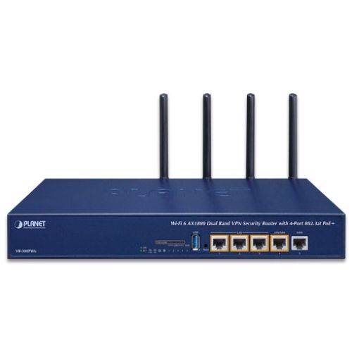 Planet Wi-Fi 6 AX 2.4/5GHz VPN Security Router - Router - 2,4 Gbps