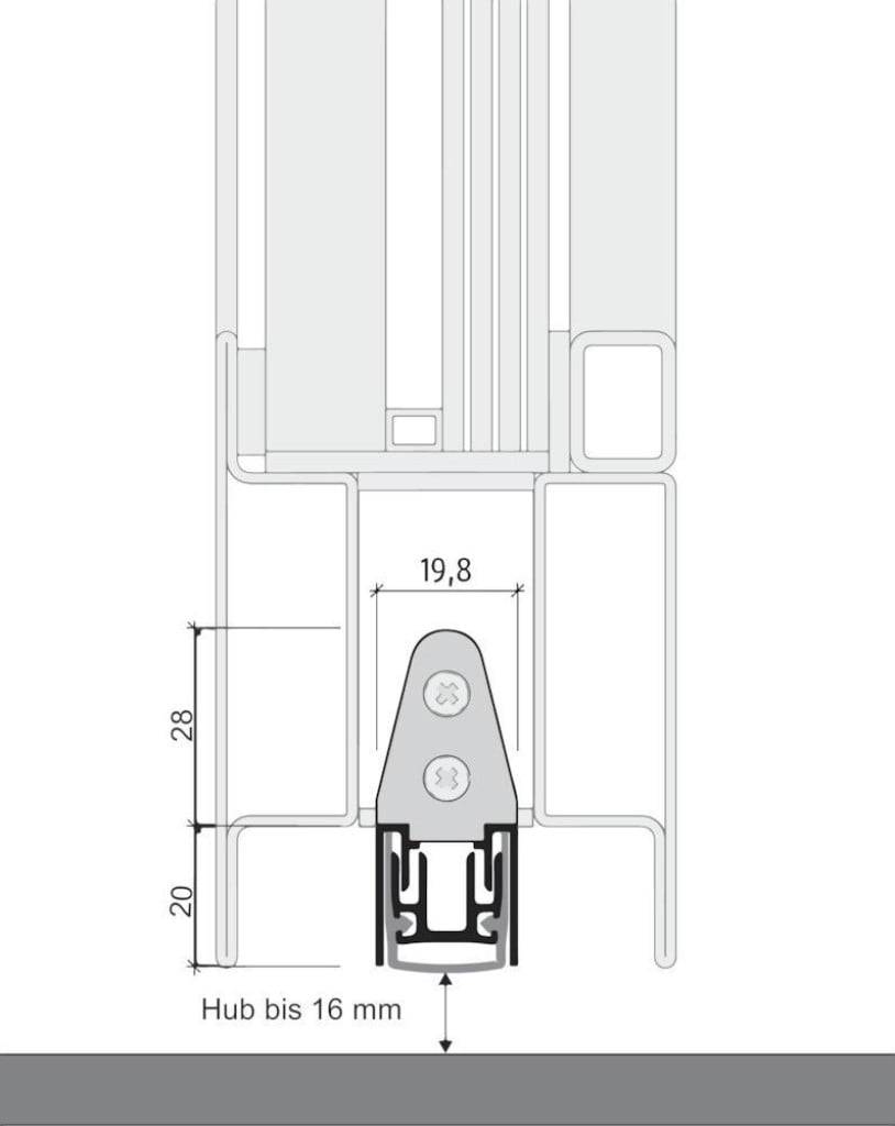 Türdichtung MF FH Silikon 1210 mm + RD 50 dB