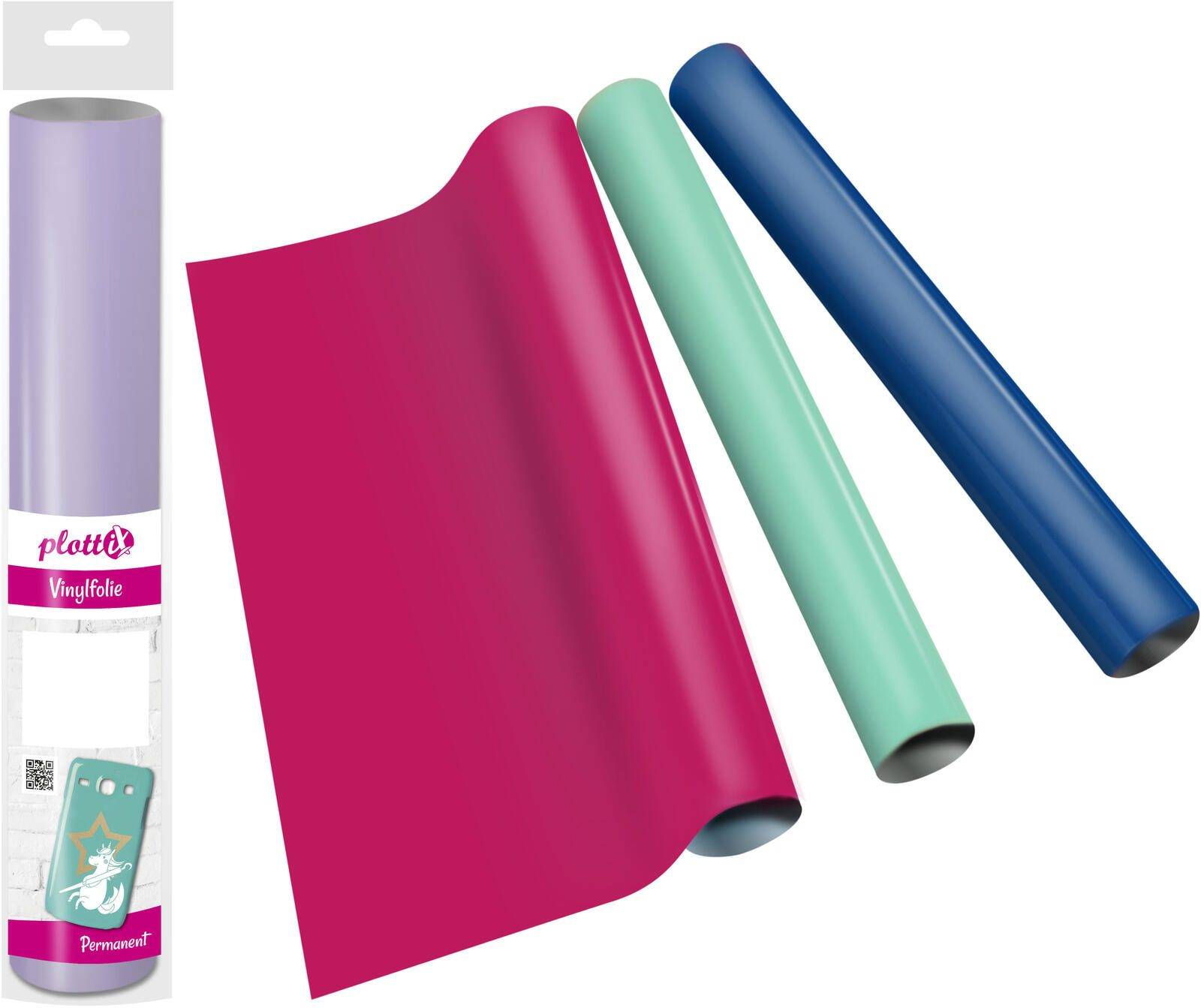 Plottix PL0502015 - Permanente Vinylfolie - 31.5cm x 1m - türkis - 315 x 1.000 m