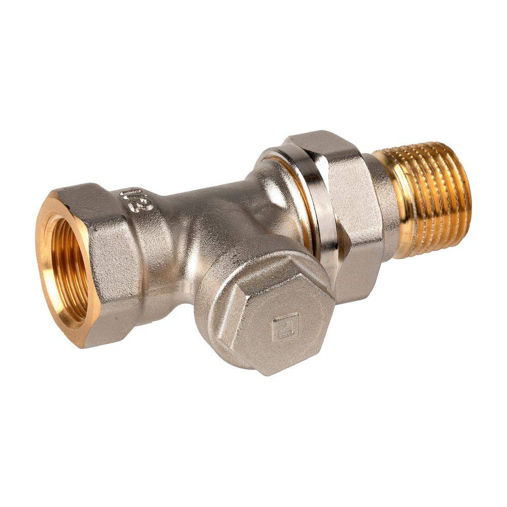 Resideo Rücklaufverschraubung Verafix-E, Messing vernickelt, Ausführung D, 3/8"