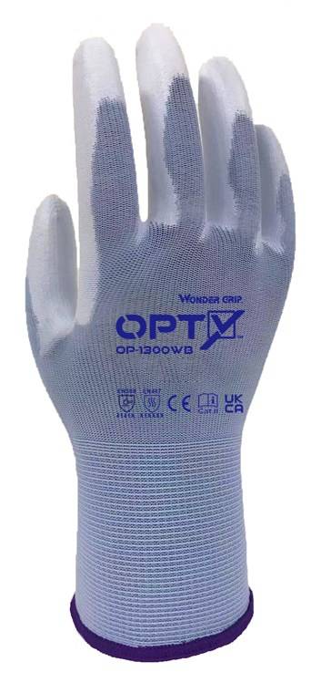 Wonder Grip OP-1300WB Arbeitshandschuhe Opty blau M/8 (2er Blister)