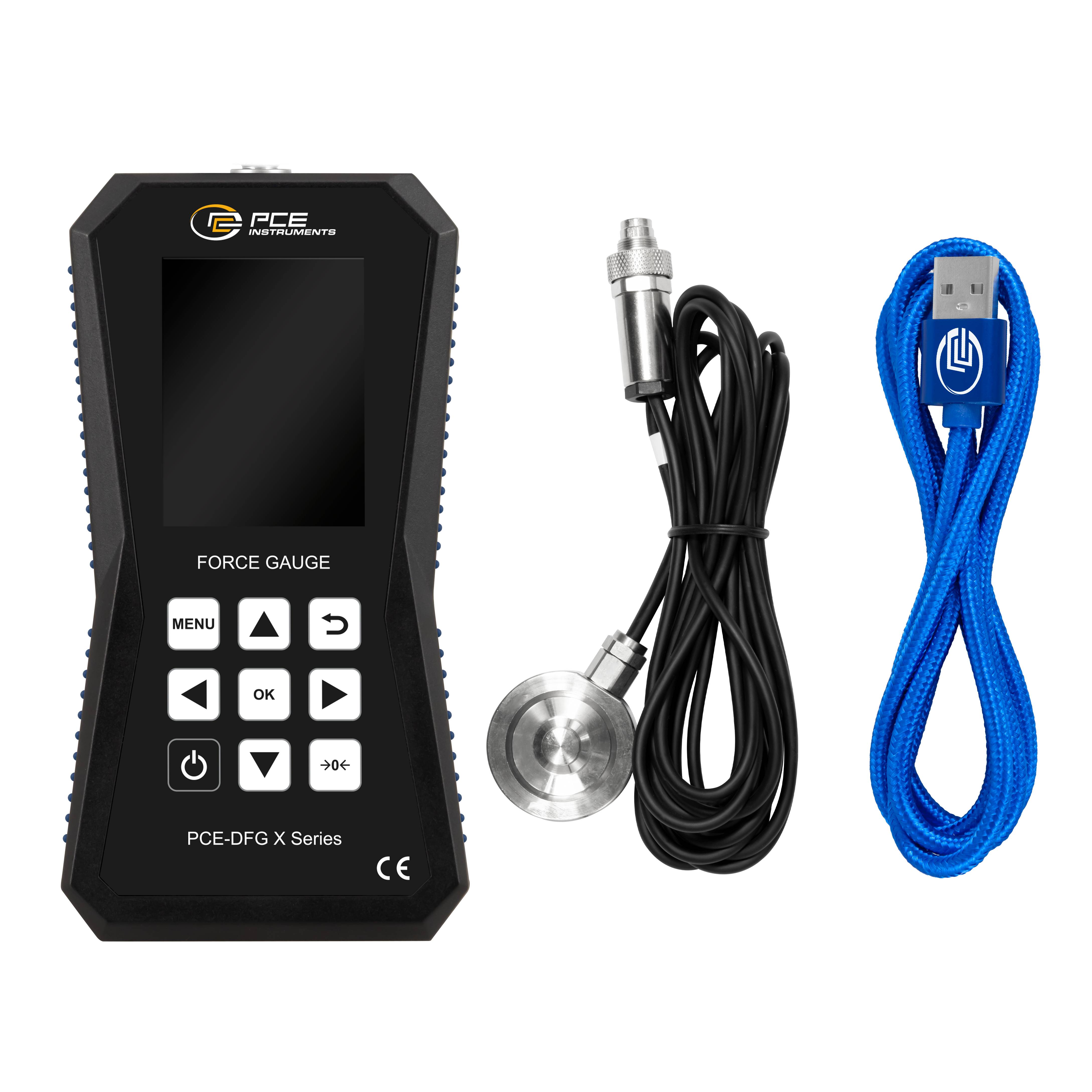 PCE Instruments Kraftmesser PCE-DFG 2K XF |2000N |Genauigkeit ±0,05% FS |32GB Speicher für 30 Mio. Messpunkte |USB-C