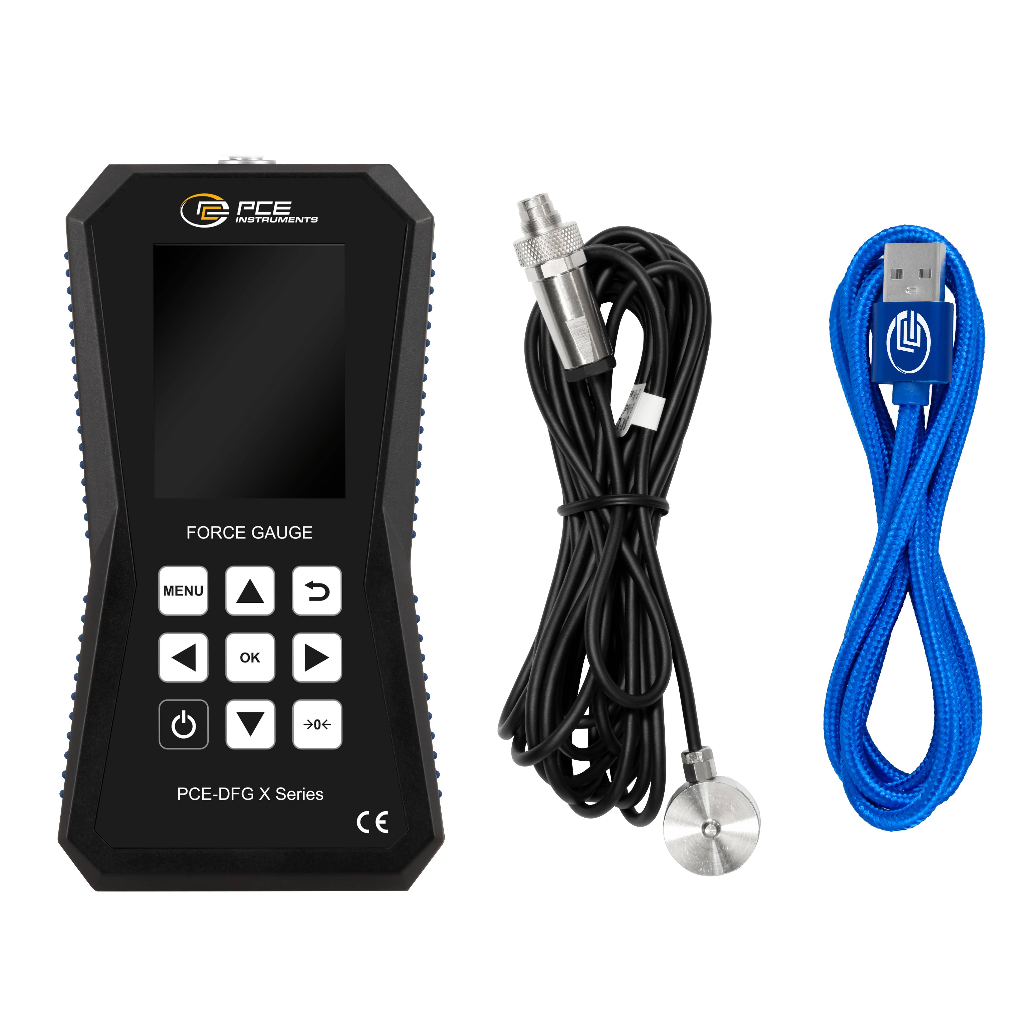 PCE Instruments Kraftmesser PCE-DFG 0K5 XF |500N |Genauigkeit ±0,05% FS |32GB Speicher für 30 Mio. Messpunkte |USB-C
