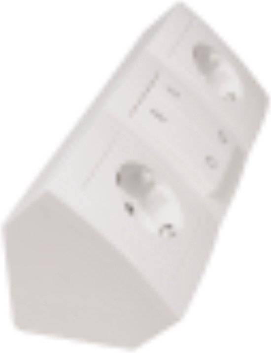 Steckdosenblock McPower "Flair" Aufbau, weiß, 2-fach Schutzkontakt + Schalter