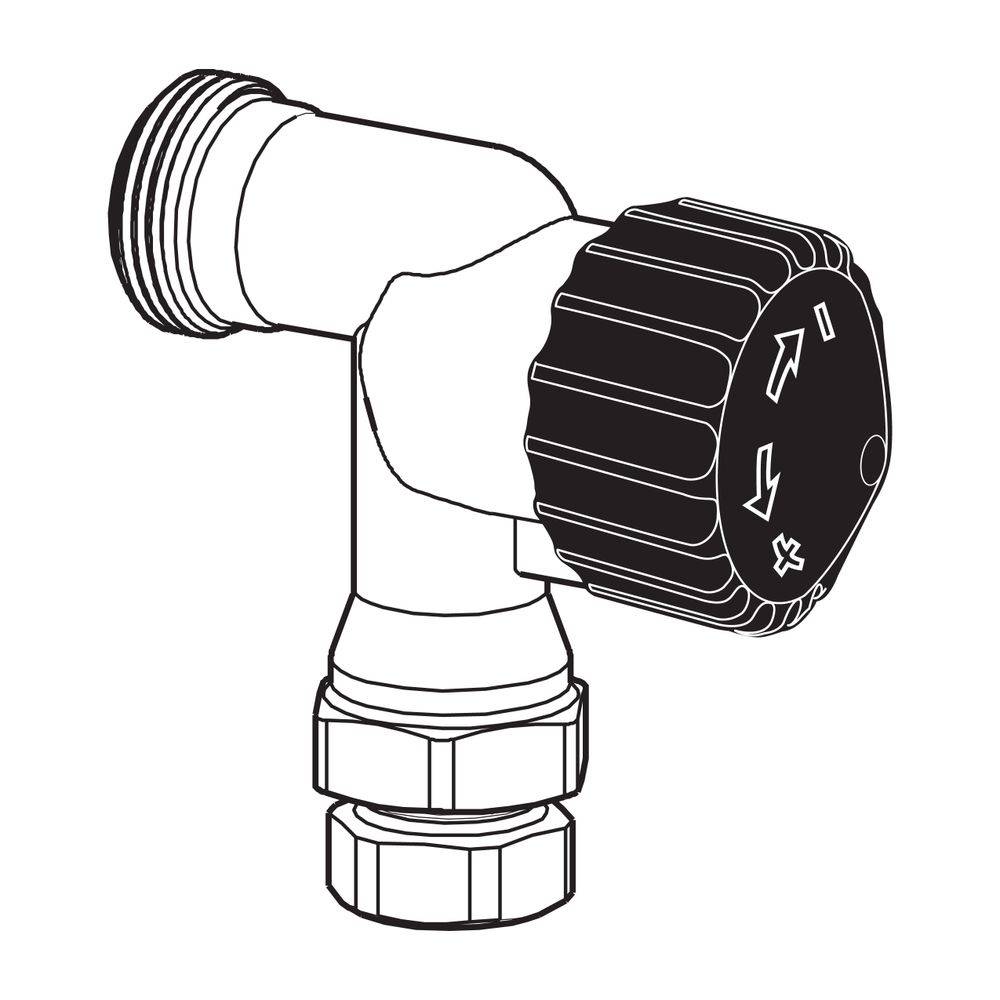 IMI Heimeier Thermostat-Ventilunterteil RVT Axialform, DN 10, M30x1,5