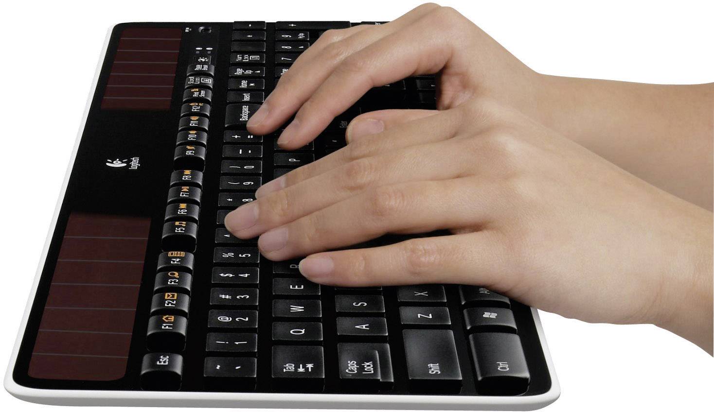 Logitech K750 Wireless Solar Keyboard Funk Tastatur Deutsch, QWERTZ Schwarz Solar