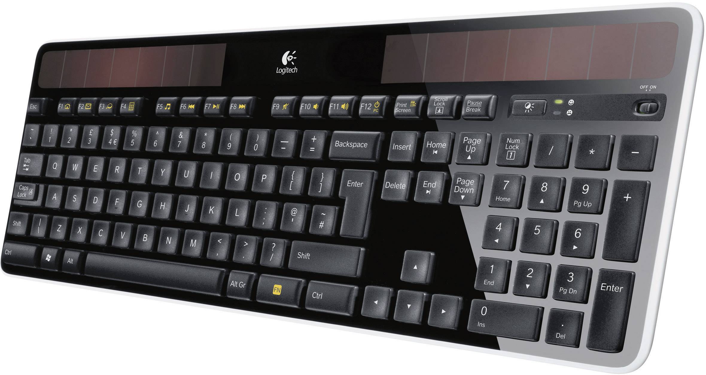Logitech K750 Wireless Solar Keyboard Funk Tastatur Deutsch, QWERTZ Schwarz Solar