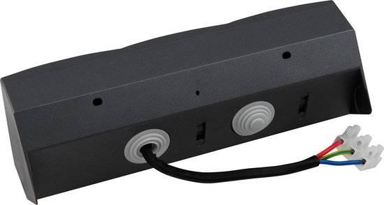 McPower - Steckdosenblock "Flair", 3-fach + 2x USB, anthrazi