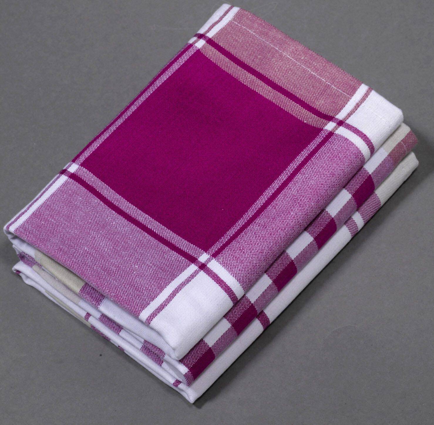 DYCKHOFF - Geschirrtücher 50 cm x 70 burgund