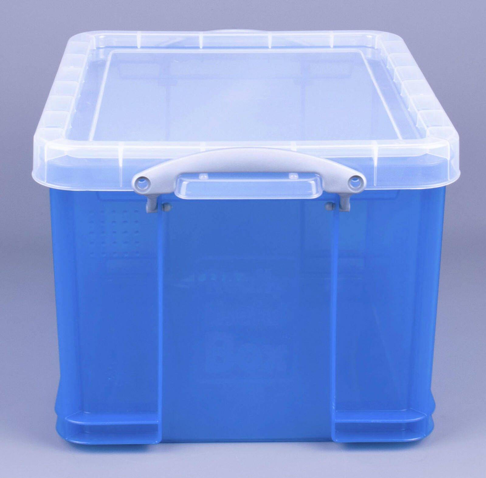 Aufbewahrungsbox 35,0 l - 48,0 x 39,0 x 31,0 cm transparent, blau