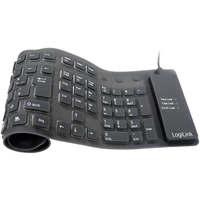 LogiLink ID0019 USB Tastatur Deutsch, QWERTZ Schwarz Spritzwassergeschützt, Staubgeschützt, Flexibel LogiLink ID0019 USB Tastatur Deutsch, QWERTZ Schwarz Spritzwassergeschützt, Staubgeschützt, Flexibel