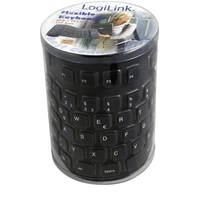 LogiLink ID0019 USB Tastatur Deutsch, QWERTZ Schwarz Spritzwassergeschützt, Staubgeschützt, Flexibel LogiLink ID0019 USB Tastatur Deutsch, QWERTZ Schwarz Spritzwassergeschützt, Staubgeschützt, Flexibel