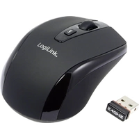 LogiLink Mini Maus Funk Optisch Schwarz 3 Tasten 1600 dpi LogiLink Mini Maus Funk Optisch Schwarz 3 Tasten 1600 dpi