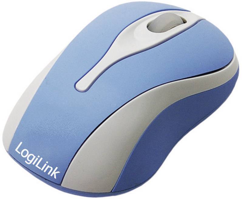 LogiLink Mini Mouse Maus USB Optisch Blau  800 dpi Beleuchtet