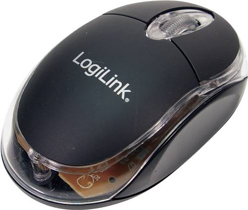 LogiLink Mini Mouse USB Maus Optisch Beleuchtet Schwarz