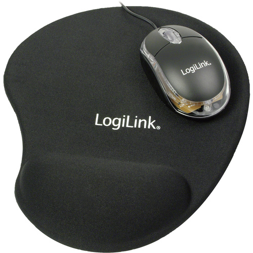 LogiLink Mini Mouse + Gel pad USB Maus Optisch Beleuchtet Schwarz